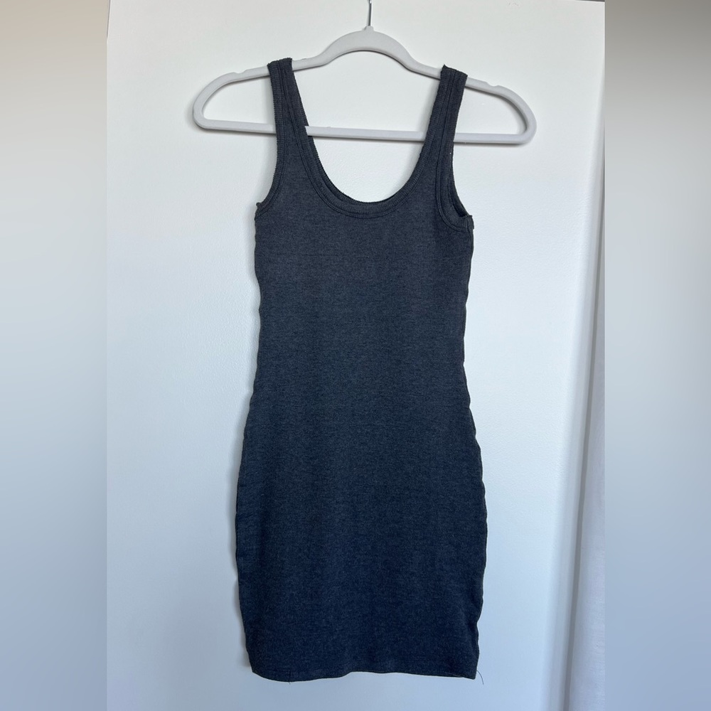 Gray knit dress
